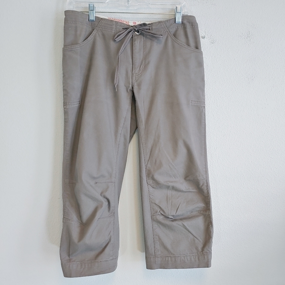 Patagonia Women's Brown Escala Capri Pants Sz 6 Organic Cotton Hiking Outdoors